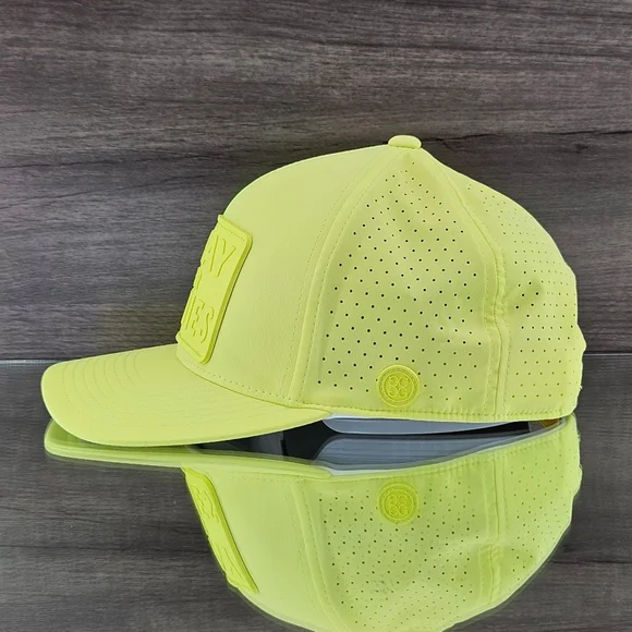 G/FORE Hat Cap Solar Yellow Pray for Birdies Perforated Featherweight Tech Hat